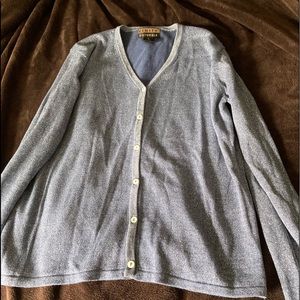 🎉Blue/silver sparkly button down sweater🎉